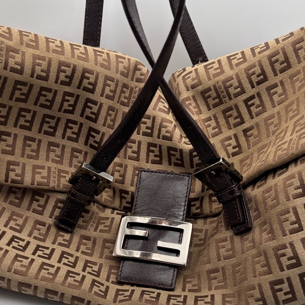 Fendi Tan and Brown Monogram Handbag - Picture 16 of 16